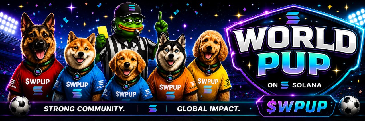 World Pup mascot team - dogs in soccer jerseys with the World Pup logo